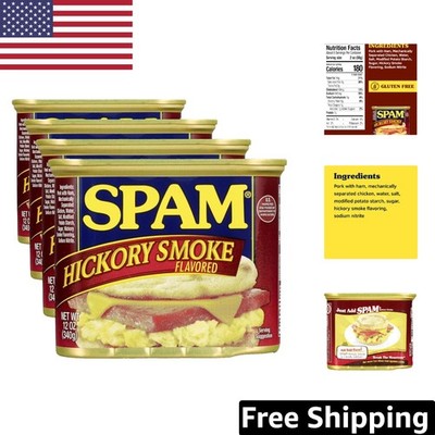 Convenient Hickory Smoke Meat - 12 Ounce Cans, 4 Pack of Fully Cooked Delights