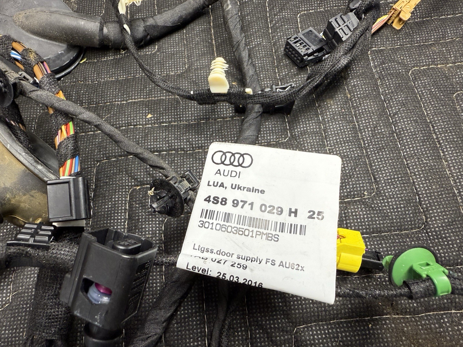 2017-2023 AUDI R8 V10 4S RWS OEM FRONT LEFT DOOR WIRING HARNESS 4S8971029J