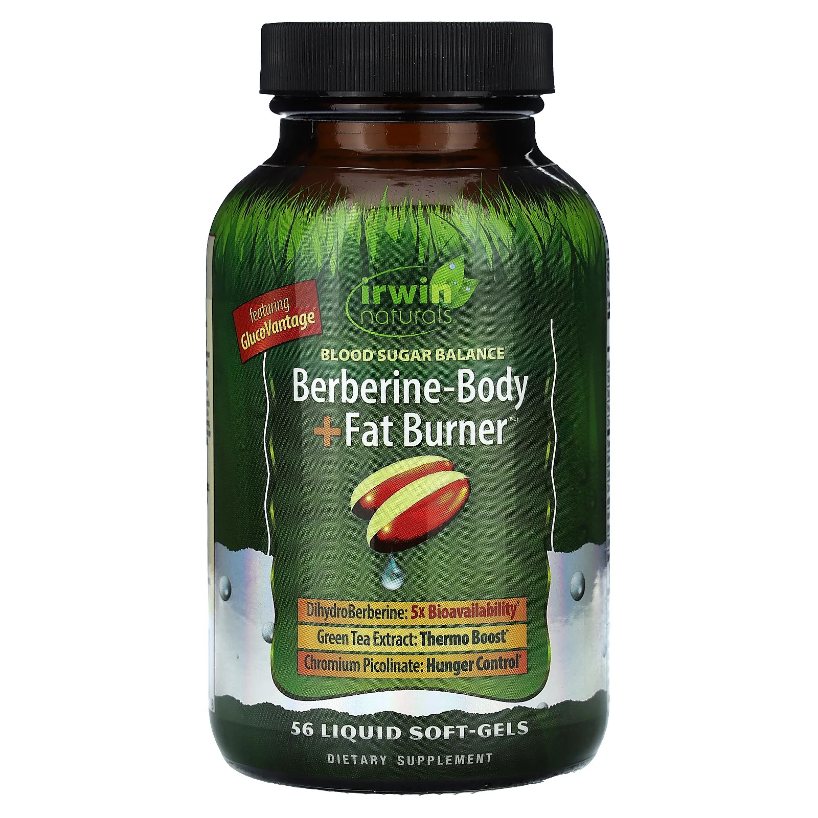 Berberine-Body + Fat Burner , 56 Liquid Soft-Gels