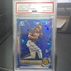 James Wood Signed 2022 1st Bowman Chrome Blue Sapphire PSA RC Auto