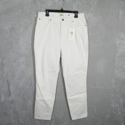 Sezane Denim Brut Sexy Tall Ecru Organic Cotton Jeans Women's Size 36 White New