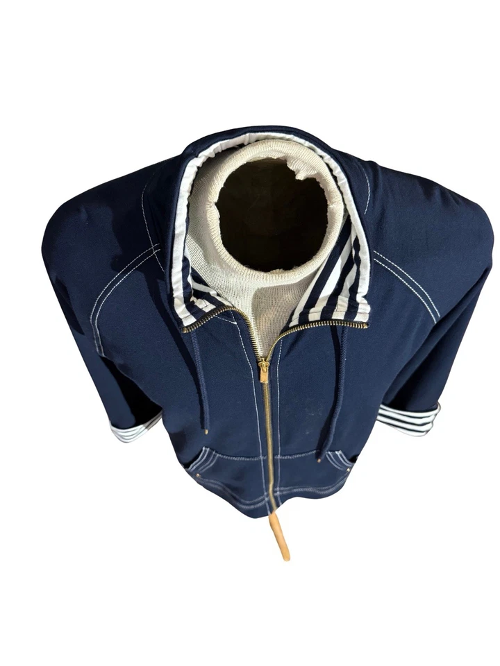 Chaqueta deportiva Anne Klein con cremallera completa azul marino para mujer XL ropa deportiva - Usada en Excelente Condición Foto 2 de 4