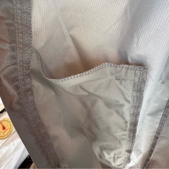 Aldi's Windbreaker Grey Racing Stripes Small NWT RARE Aisle of Shame Hiking Rain image 8