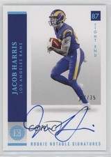 2021 Encased Rookie Notable Signatures Sapphire 7/35 Jacob Harris Auto 04tw