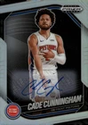 2024-25 Panini Prizm Black Autographs Prizms Silver #8 Cade Cunningham Auto