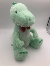 FAO Schwarz T-Rex Dinosaur 12" Red Bowtie Plush Stuffed Animal Spikes Dino