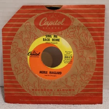 Merle Haggard Sing Me Back Home/Good Times Capitol 45 RPM Country 1967