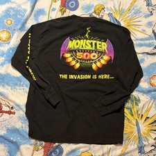 Vintage Toys R Us Monster 500 Pit Crew Black LS T-Shirt Men Size XL Promo Y2K