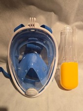 Free Breath 180 Full face Snorkeling Mask Adult Small Anti-fog Blue