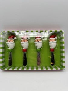 Set Of 4 Santa Face Spreader By MSC Mainstreet Collection