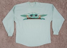 Disney Star Wars Spirit Jersey Mandalorian Mens Small Teal Shirt FLAW