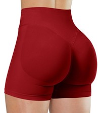 Womens Workout Seamless Scrunch Butt Lifting Shorts High Waisted Tummy Contro...