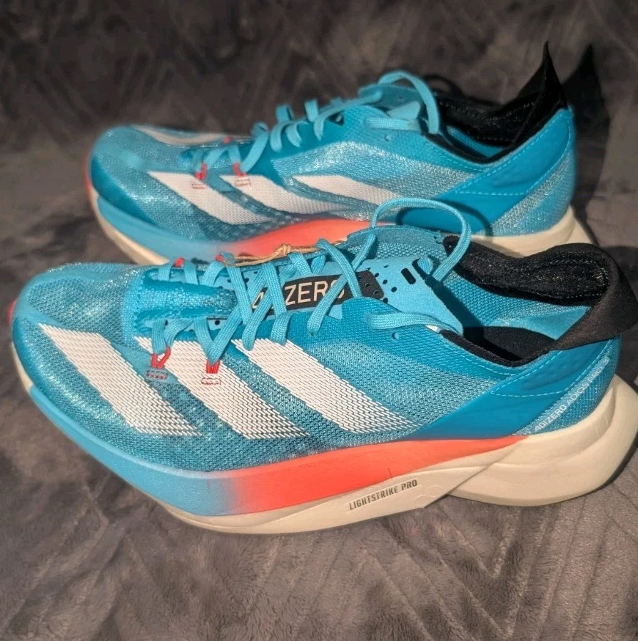adidas Men’s 4 /W 5 ADIZERO ADIOS PRO 3 Running Shoes ‘Lucid Cyan’ ID8468 NEW - Image 3 of 4