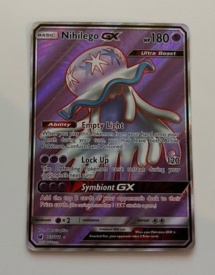 Pokemon TCG Nihilego GX 103/111 SM Crimson Invasion Ultra Rare Full Art Holo ENG