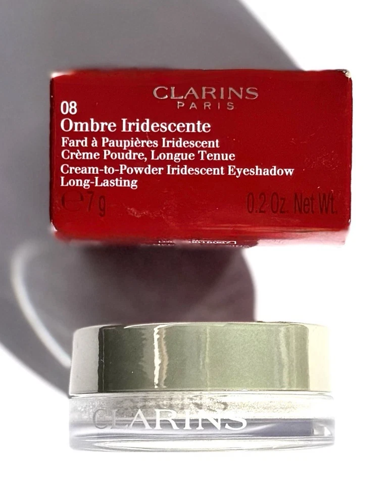 Clarins Ombre Iridescente Cream-to-Powder Iridescent Eyeshadow 09 Silver Rose 7g - Bild 4 von 4