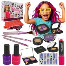 Kinderschminkkoffer Mädchen Kosmetik Set Ungiftig Spielzeug Make-up Tasche