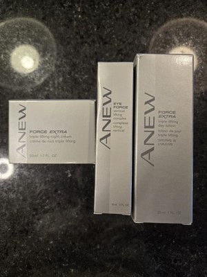 Avon Anew Force Extra Triple Lifting Night Day Lifting Cream 1.7 fl oz 2001 Set