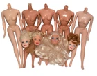 GROUP OF MATTEL BARBIE DOLLS HEADS & BODIES ~ 4 HEADS & 5 BODIES ~ AS IS / PARTS