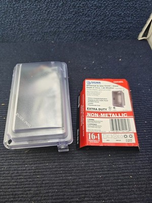 (QTY 3) Sigma 14414CL Non-Metallic Universal Clear In-Use Receptacle 2-1/4''Depth