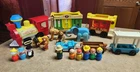 VTG Fisher Price Little People #991 Circus Train 3-Car COMPLETE & #916 Zoo Tram