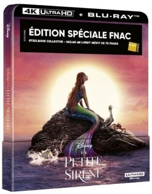 La Petite sirène Édition Collector Spéciale Fnac Steelbook Blu-ray 4K Ultra HD - Photo 1/3