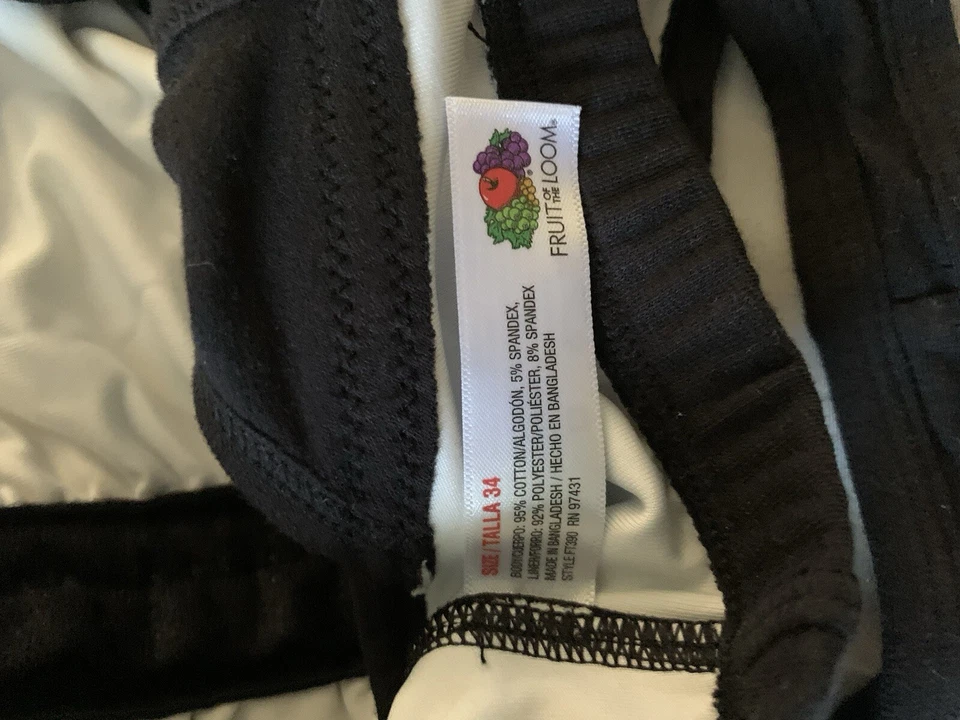 Fruit of the Loom Sujetador Deportivo Negro Mujer Talla 34 Foto 4 de 4