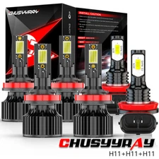 6pcs LED Headlight High Low Beam Fog Light Bulb For Lexus CT200h 2011-2017 6000K