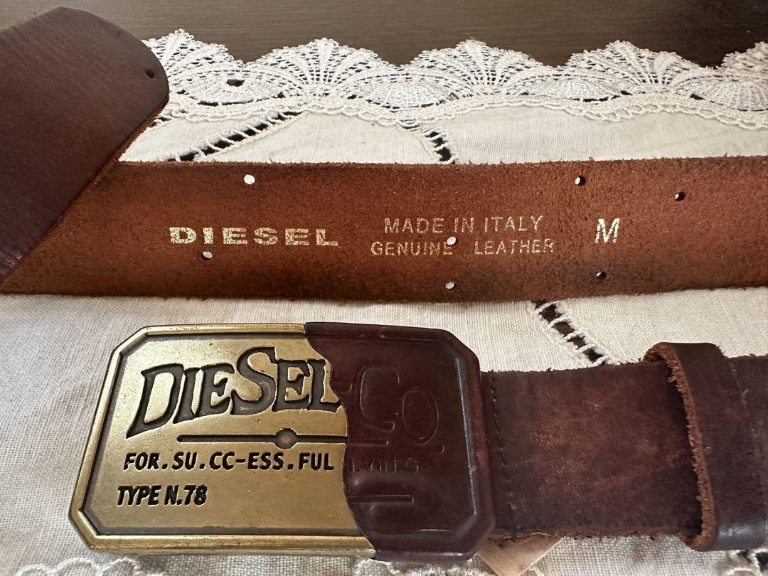 ディーゼル　レザーベルト　ヴィンテージ　MADE IN ITALY　DIESEL DIESEL ディーゼル イタリア製 牛側 カウレザー レザー ベルト