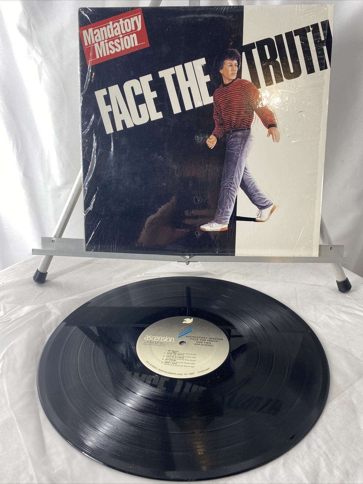 Rare 1987 MANDATORY MISSION Face The Truth LP CCM Ascension Records ASR-870973