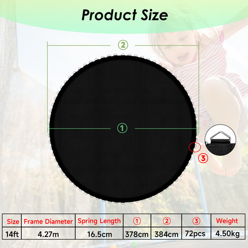 Rings w/ Spring Tool Replacement Trampoline Mat Round Spring Fit 8/10/12/14FT AU - Picture 19 of 24