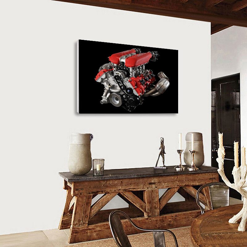 Ferrari 458 Italia Engine: Metal Print-FujiFilm Poster Large Ferrari 458 Italia Engine: Metal Print-FujiFilm Poster Large