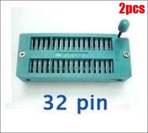 Narrow-Body 32P 32Pin 2.54MM Universal ZIF DIP Test Tester IC Test Socket 3M