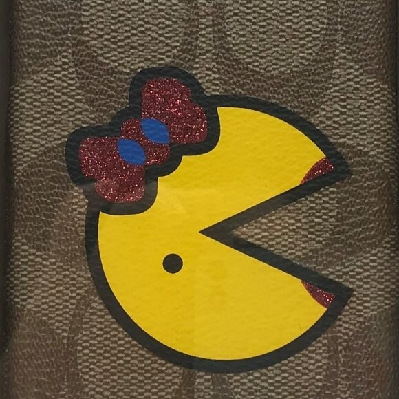 🐼💦 Coach F73706 🐼💦 iPhone X/XS Canvas Ms. Pac-Man Case Cover