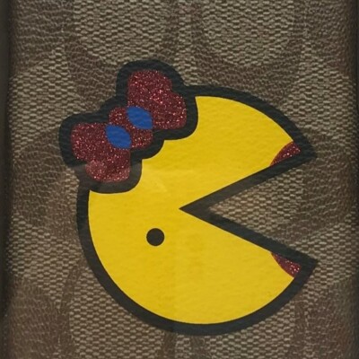 🐼💦 Coach F73706 🐼💦 iPhone X/XS Canvas Ms. Pac-Man Case Cover