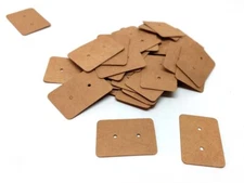 100 pcs. Cardboard Paper Jewelry Earrings Rectangle Display Cards - 35mm x 25mm