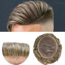Full French Lace Men Toupee Hairpiece Remy Human Hair Replacemen System for Men