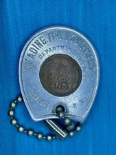 1950-D Encased Lincoln Penny, Good Luck, Reading Fire Equipment, Reading, PA