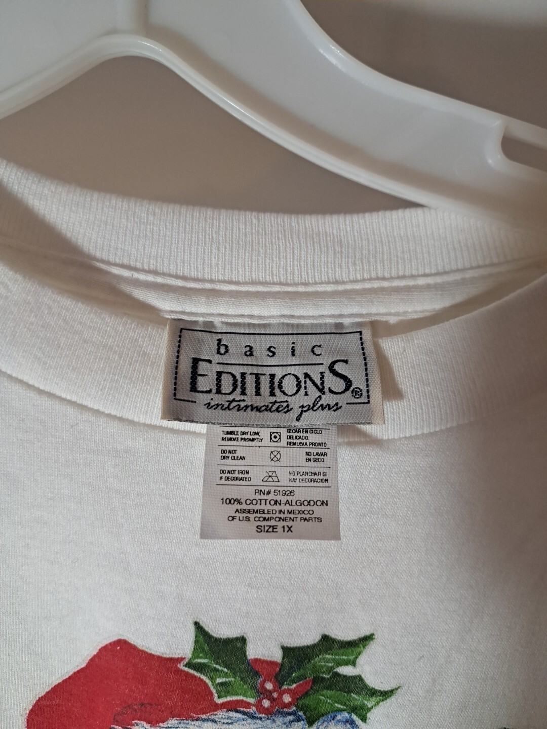 Basic Editions Intermates White Christmas Sweat D… - image 3