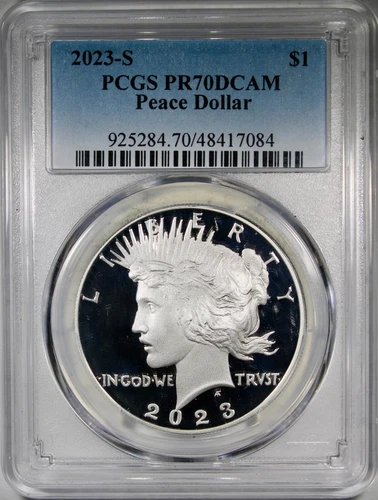 2023-S Proof Peace Dollar PCGS PR70DCAM Nice Mirrors Perfect Coin