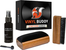Record Cleaner Kit 5 Piece Cleaning System - Velvet Brush Stylus Brush