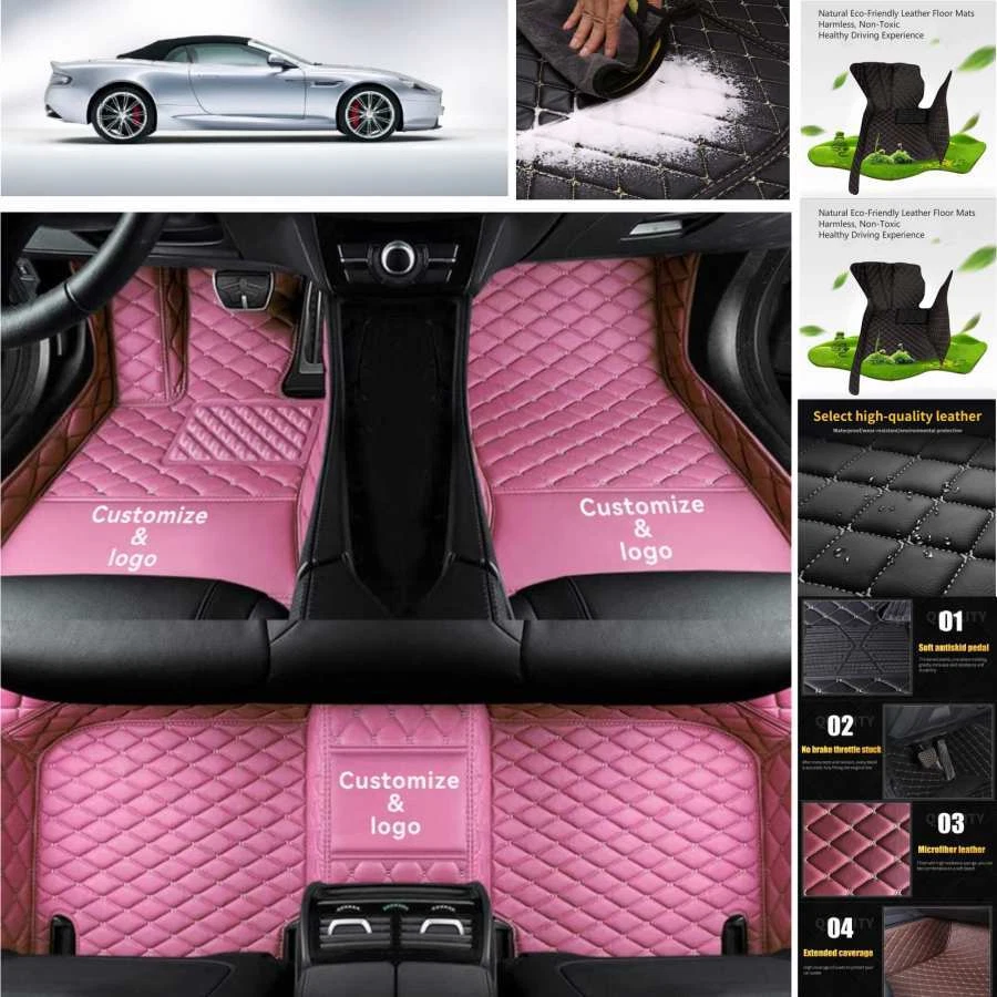 For Aston Martin DB9 Car Floor Mats Handmade Liners Anti-Slip Carpets - Image 3 of 4