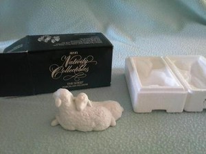 Avon Nativity Collectibles 1983 The Sheep White Porcelain Orig Box Vintage | eBay