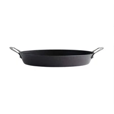 Paella Pan Carbon Steel 15 in. Dishwasher Safe Natural Oiled Interior Oven Safe