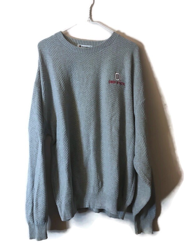 Champion  Vintage Ohio State Gray  Men’s Pullover Sweater Size L