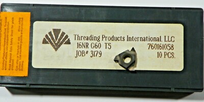 10 PIECES of TPI, 16NR G60 T5 CARBIDE INSERTS    H357