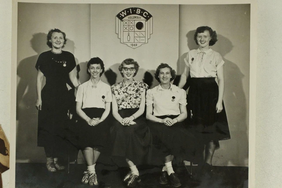 Vintage WIBC Photo Lot COLUMBUS OH Womens Bowling Association 1949 HABERMAN — 第 3/4 张图片