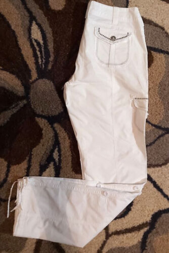 BOSTON PROPER 3 in 1 Cotton Pants w/Rhinestones Finishing, White Size 6, NWOT - Picture 8 of 16