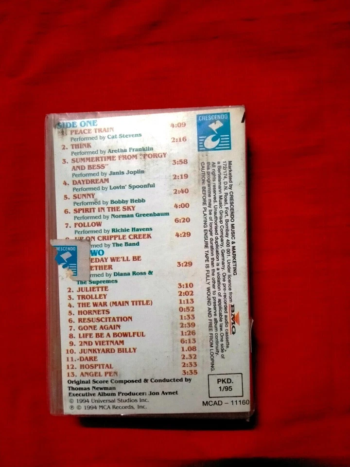 The War Picture Cat Stevens Janis Joplin Cassette tape INDIA Clamshell 1995 - Image 3 of 4