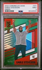 2022 Chronicles WWE Gable Steveson Rookie RC Elite Green /99 #251 PSA 9