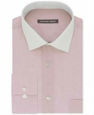 Geoffrey Beene Mens Wrinkle Free Button up Dress Shirt~ORG. $59 Sale~Pink~XL